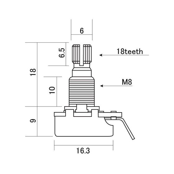 Imagem de Potenciômetro 250K Instrumentos/Equipamentos Alpha ALP-2501