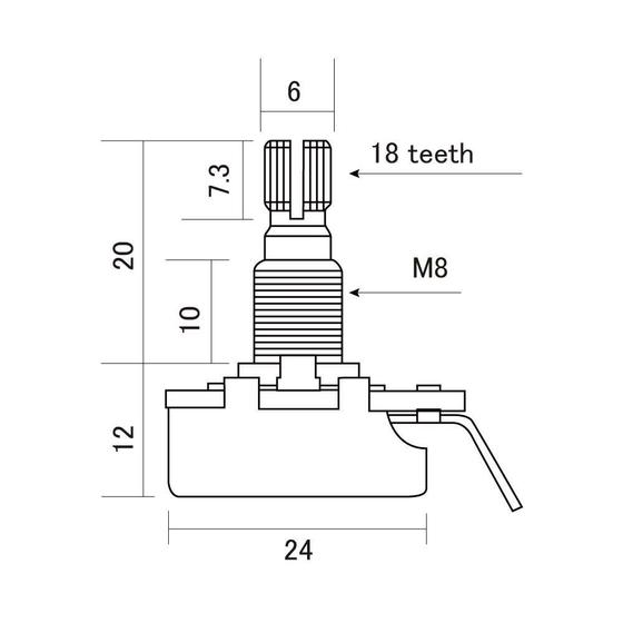 Imagem de Potenciômetro A250K Instrumentos/Equipamentos Alpha ALP-250A F035