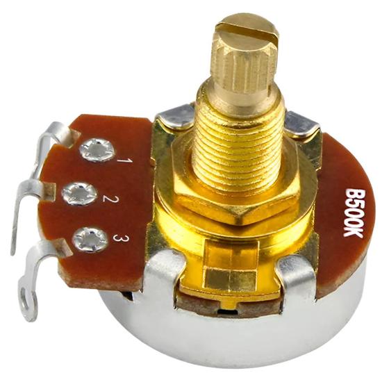 Imagem de Potenciometro B500K De Base e Eixo Grande  para Guitarra Elétrica com Humbucker