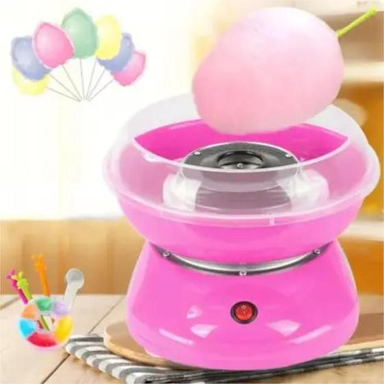 Imagem de Potente Maquina Algodão Doce Portatil Festa Mini Rosa 110V