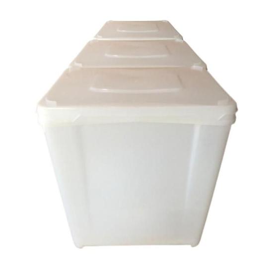 Imagem de Potes De Plastico Com Tampa Atacado - Kit 03 Peças