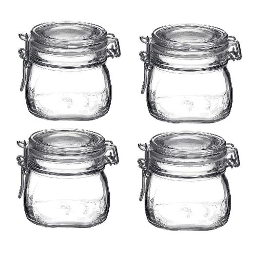 Potes De Vidro Fido Hermético 500ml 4 Unidades Menor preço em Potes De Vidro Fido Hermético 500ml 4 Unidades