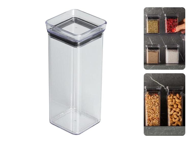 Imagem de Potes Hermético Quadrado Empilhável Multiuso Lumini 340ml