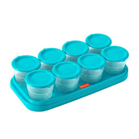 Imagem de Potes para Congelar Papinhas - 8 unidades - Fisher Price - Prep & Fresh Azul