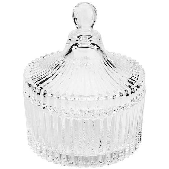 Imagem de Potiche de Cristal com Tampa Carrosel Lyor 6,5x9cm Bomboniere Decorativo Lembrancinha