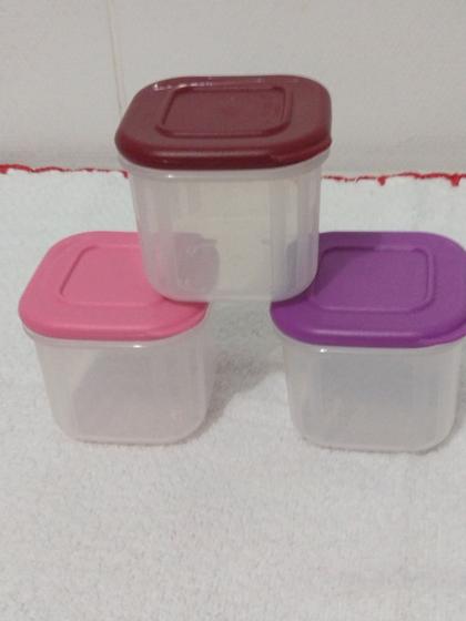 Imagem de Potinho clear mate 200 ml kit 3 peças Tupperware original