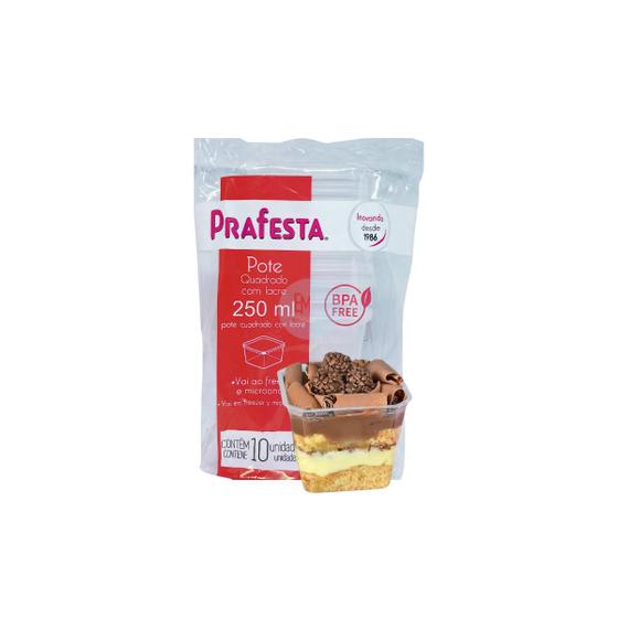 Imagem de Potinho Transparente C/ Tampa Lacre Para Delivery 250ml - 20 und