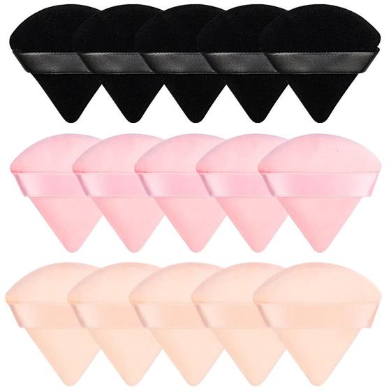 Imagem de Powder Puff Pimoys Soft Triangle Makeup Puff 15 peças