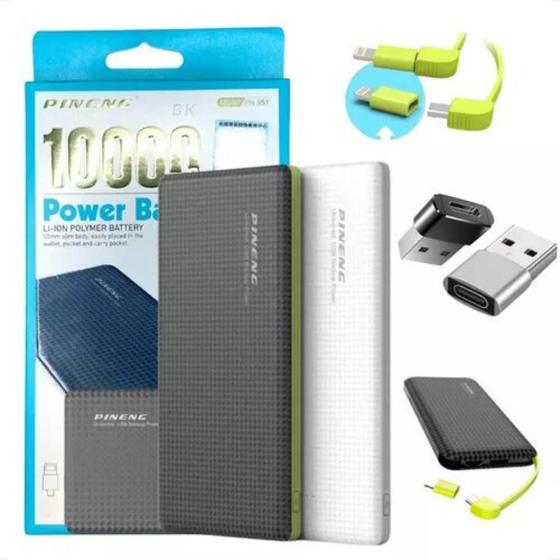 Imagem de Power Bank 10.000mAh Pineng -Leve e Compacto