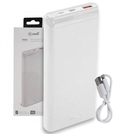 Imagem de Power Bank 10000mah, Iwill, Branco