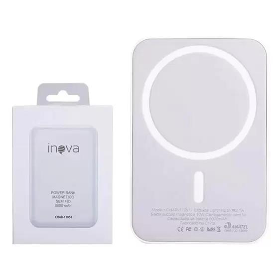 Imagem de POWER BANK Carregador sem fio por Indução 5000mAh 10W + CABO Lightning X USB-c - INOVA