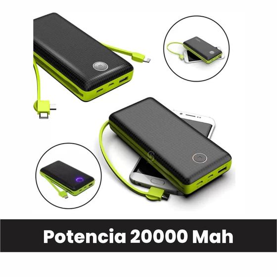 Imagem de Power Bank Carregador Turbo Portátil 20000mah 2.1amp