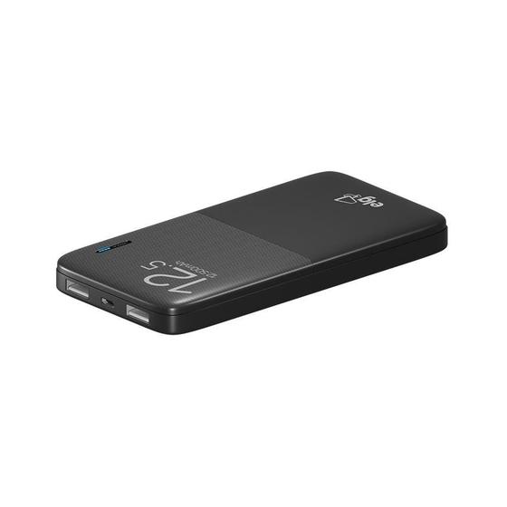 Imagem de Power Bank ELG 12500 mAh PB125BK 2 portas USB - Preto