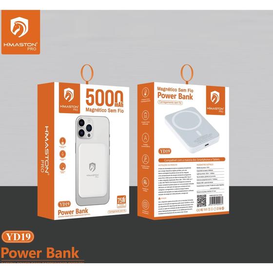 Imagem de Power Bank Magnético sem Fio com 5000mAh - H Mast on