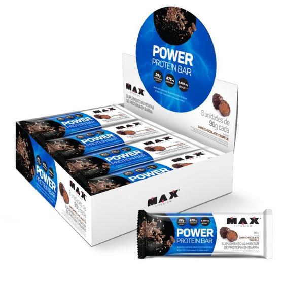 Imagem de Power Protein Bar 90g Caixa com 8 unidades Max Titanium