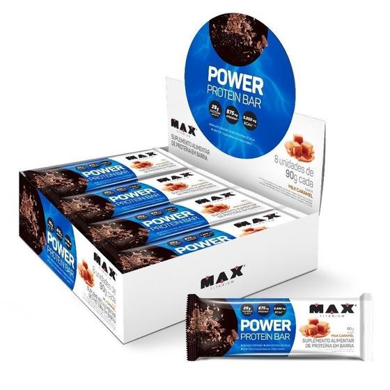 Imagem de Power Protein Bar (Caixa c/ 8un de 90g)  Max Titanium