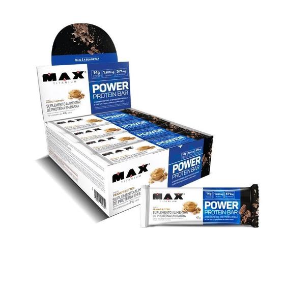 Imagem de Power Protein Bar Caixa com 12 Unidades (492g) - Sabor: Peanut Butter