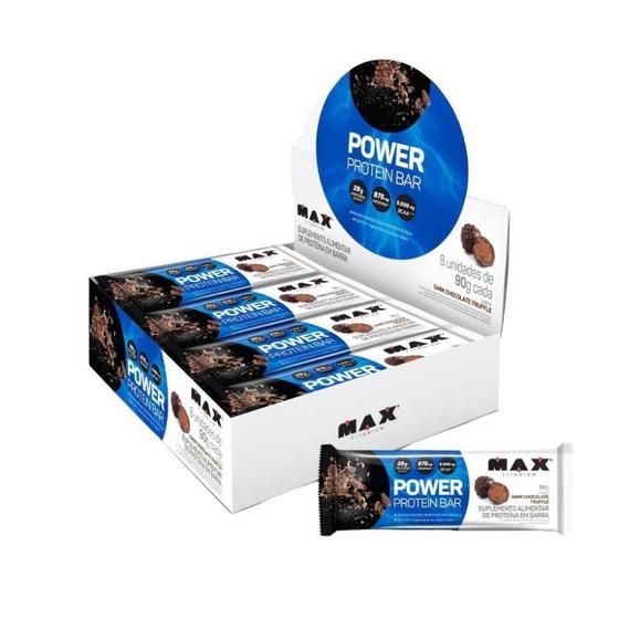 Imagem de Power Protein Bar Caixa com 8 Unidades (720g) - Sabor Dark Chocolate Truffle