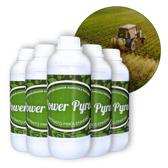 Imagem de Power Pyrol - Adjuvante Natural Concentrado Potencializador de Defensivos Agrícolas - 5 Unid. de 1L