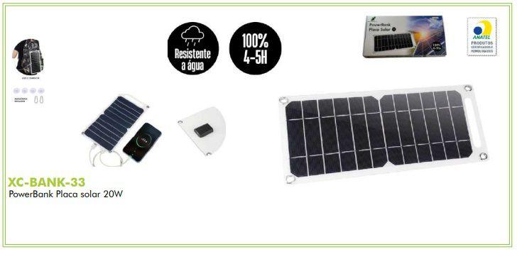 Imagem de Powerbank Placa Solar 20W XC-BANK-33