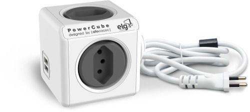 PowerCube Extended PWC-X4U ELG Cinza 4 Tomadas com Cabo 1,5m Menor preço em PowerCube Extended PWC-X4U ELG Cinza 4 Tomadas com Cabo 1,5m