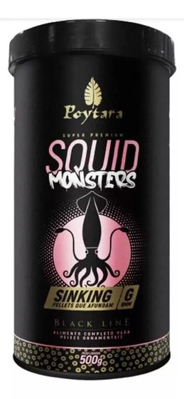 Imagem de Poytara Ração Black Line Monsters Squid Sinking G 500g 9mm