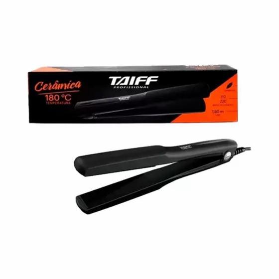 Imagem de Prancha Cerâmica Taiff Profissional 180 Bivolt Preto 110v/220v