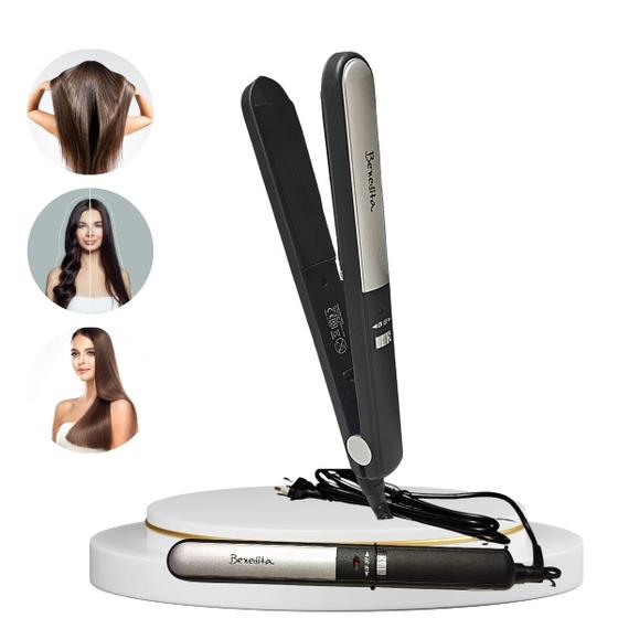 Imagem de Prancha Chapinha Alisadora Cerâmica Profissional Cuidados Cabelo Bivolt