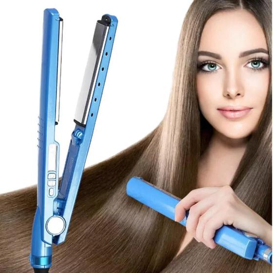 Imagem de Prancha Chapinha Alisadora de Cabelo Titanium com Controle Temperatura 230C / 450ºF Led Digital Bivolt