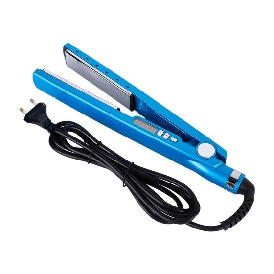 Imagem de Prancha Chapinha Elétrica Com Fio Bivolt Para Modelar Alisar Cabelos Temperatura Ajustável