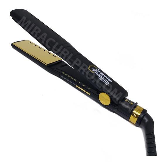 Imagem de Prancha/Chapinha Nano Titanium Babyliss Pro para progressiva/para alisar - Graphite GXT 1 ¹/2 (230C) Original By Roger