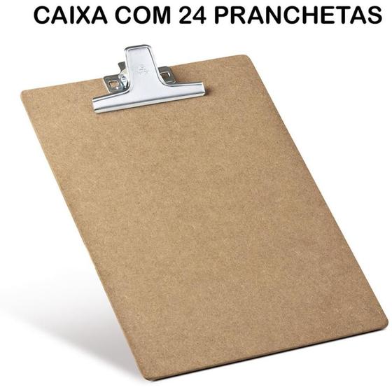 Imagem de Prancheta Duratex OFÍCIO/A4 MDF com Prendedor Metálico - Caixa com 24