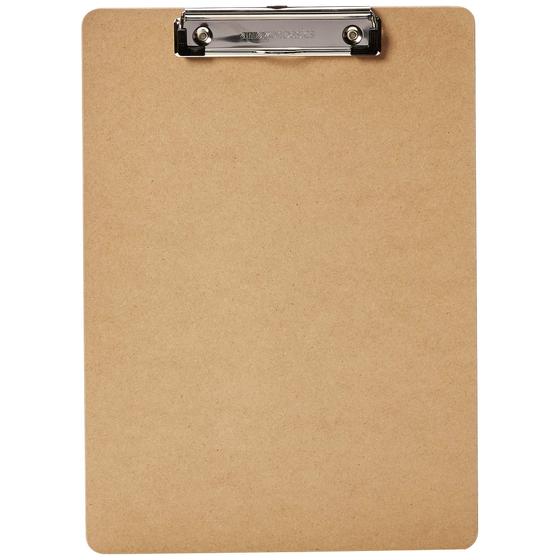 Imagem de Prancheta Hardboard Amazon Basics - Pacote com 12 Unidades (Marrom)
