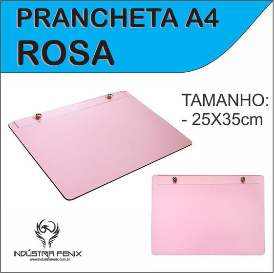 Imagem de Prancheta Portátil Desenho Técnico Madeira ROSA A4 - Fenix