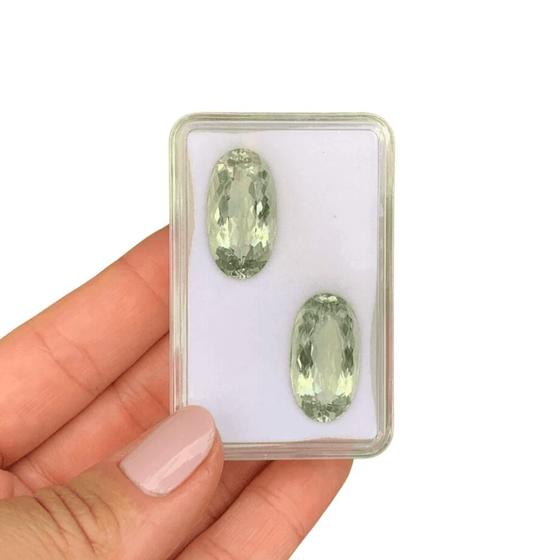 Imagem de Prasiolita Oval Par 24,88ct