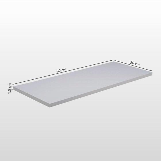 Imagem de Prateleira Aglomerado 1,5x20x80cm Sup Plast Concept Bco Prat-K - PRAT-K