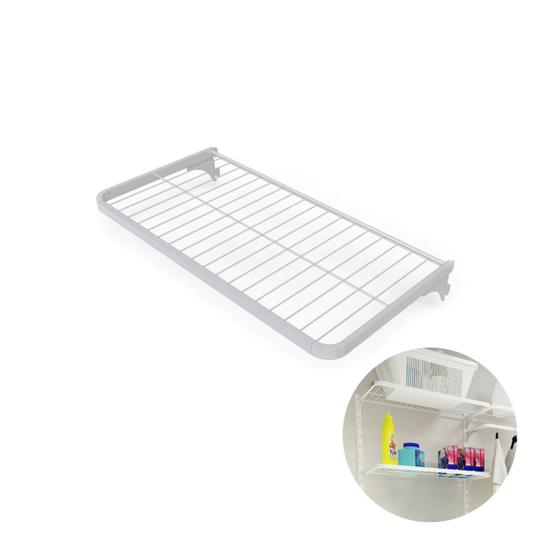 Imagem de Prateleira Aramada Modular Branco de 60 X 40 Cm Para Organização de Closet Mo0105