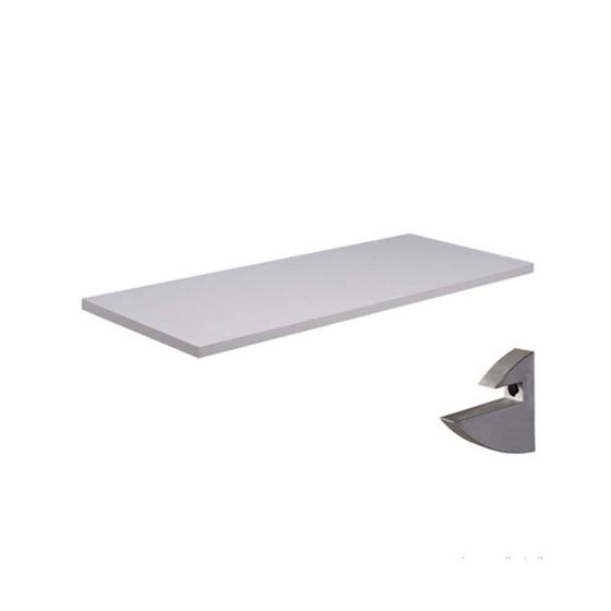 Prateleira com suporte plástico Concept 20x100cm branca Prat-k Menor preço em Prateleira com suporte plástico Concept 20x100cm branca Prat-k
