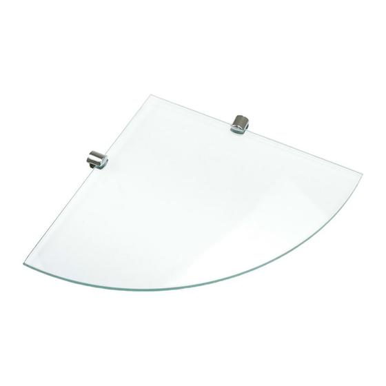 Prateleira De Canto de Vidro 25 cm - Sanit Menor preço em Prateleira De Canto de Vidro 25 cm - Sanit