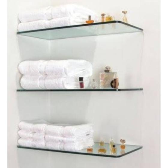 Prateleira De Vidro Cantoneira Decorativa 10x40cm 8mm Para Sala Escritório Banheiro Casa e Cozinha Menor preço em Prateleira De Vidro Cantoneira Decorativa 10x40cm 8mm Para Sala Escritório Banheiro Casa e Cozinha