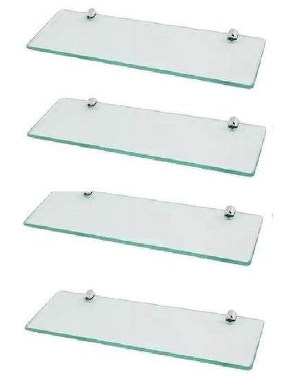 Imagem de Prateleira de vidro decorativa 20 x 10 kit com 4 unidades - Sonharte