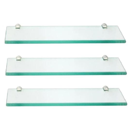 Imagem de Prateleira de vidro decorativa 30 x 15 kit com 3 unidades