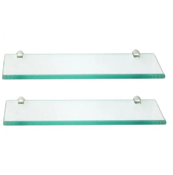 Imagem de Prateleira de vidro decorativa 40 x 15 kit com 2 unidades