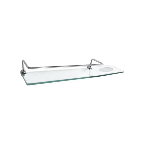 Prateleira Dupla Em Vidro Com Proteção Luxo Slim 515Ls Grego - Grego Metal Imagem de Prateleira Dupla Em Vidro Com Proteção Luxo Slim 515Ls Grego