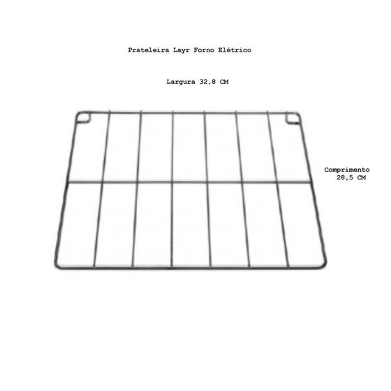 Imagem de Prateleira Layr Para Forno Elétrico Joy / Midy 328 X 285 Mm