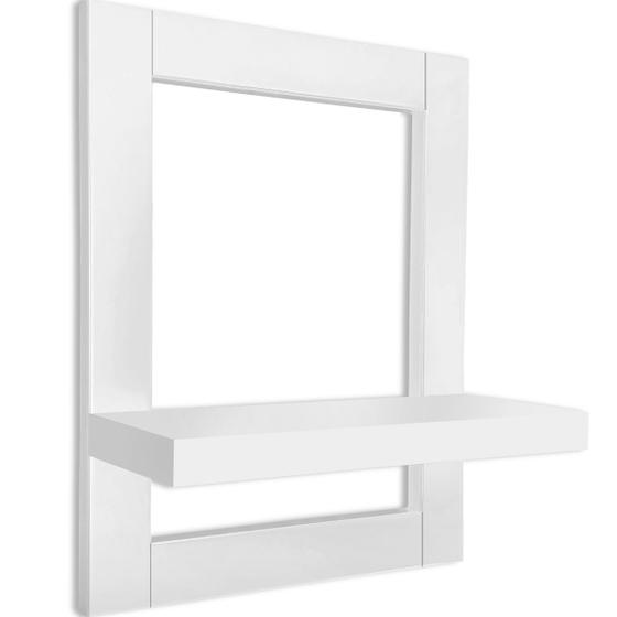 Prateleira Nicho de Parede Quadro Decorativo Évora em MDF - Branca Menor preço em Prateleira Nicho de Parede Quadro Decorativo Évora em MDF - Branca