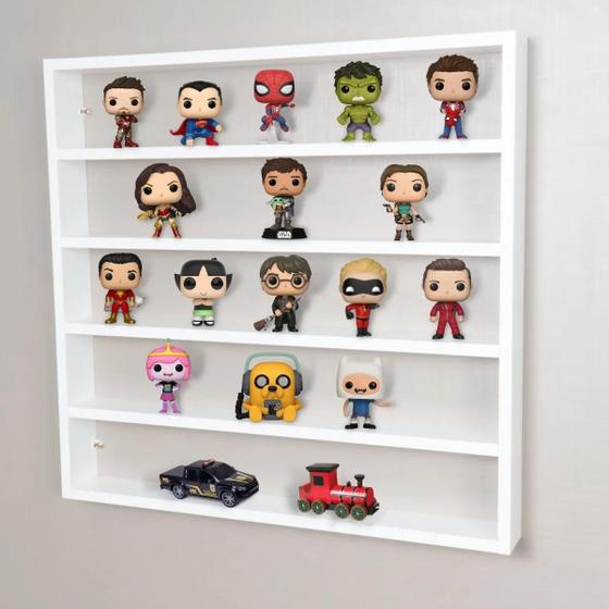 Prateleira Nicho Expositor de Funko Miniaturas Action Figures Brinquedos Pequenos em MDF de Alta Qualidade Menor preço em Prateleira Nicho Expositor de Funko Miniaturas Action Figures Brinquedos Pequenos em MDF de Alta Qualidade