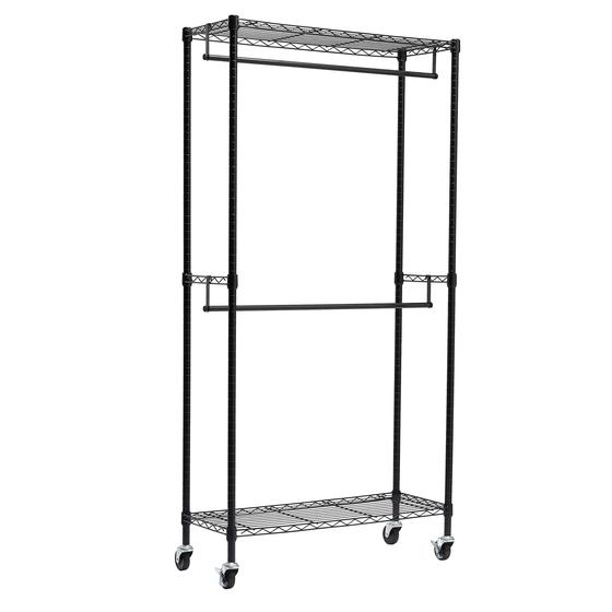 Prateleira organizadora de armários Amazon Basics WI-GAR1436B preta Menor preço em Prateleira organizadora de armários Amazon Basics WI-GAR1436B preta