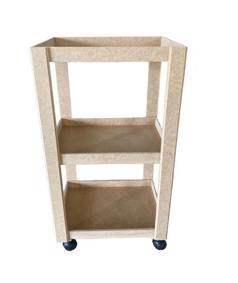 Imagem de Prateleira Organizadora Manicure Porta Esmalte 36x27x66 Mdf 6mm Madeira