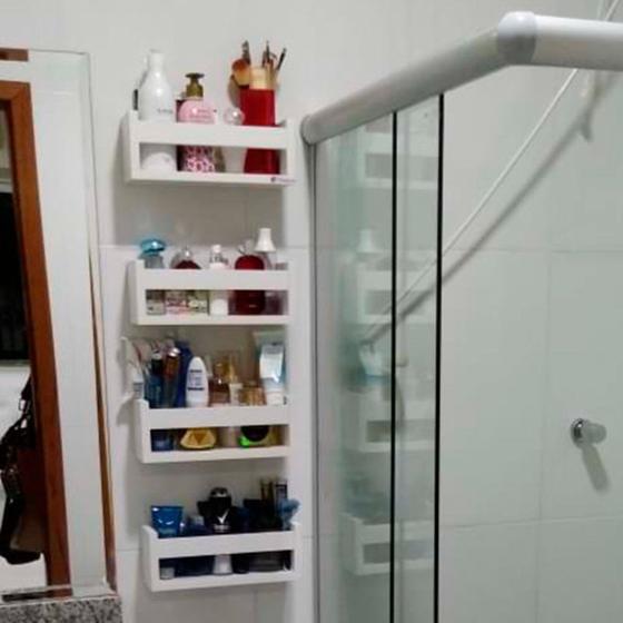 Menor preço em Prateleira para banheiro kit 4 peças